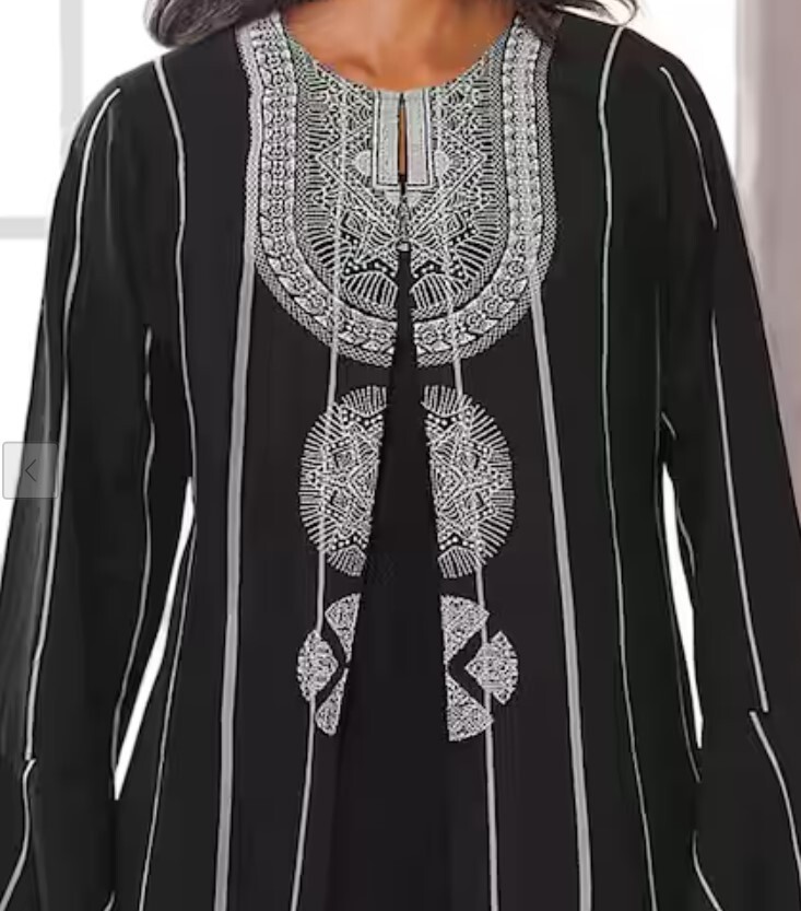 Size 6 Ashro Black Silver Afrocentric African American Pride Nizah Jacket Dress