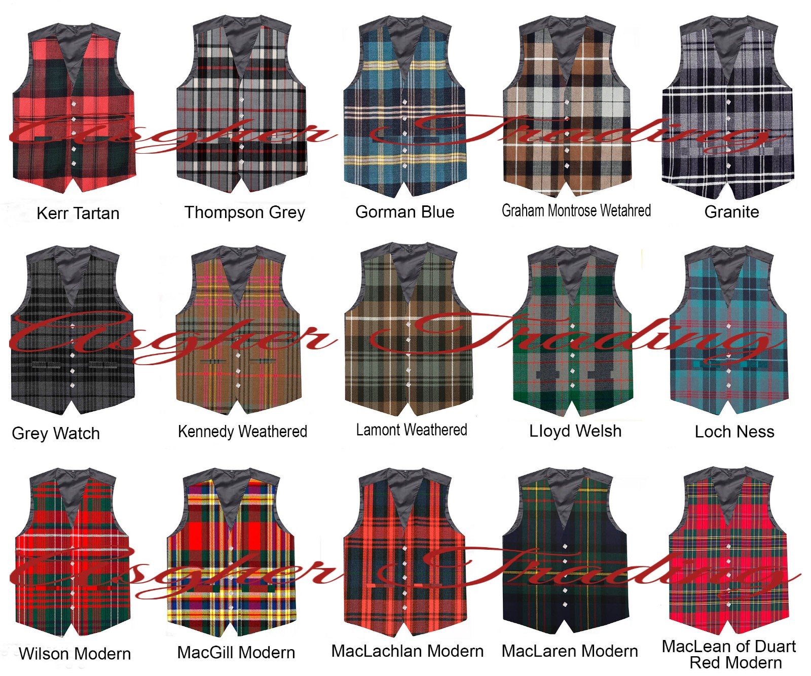Scottish Tartan 5 Buttons Vest Highland Weeding WaistcoatVest Made to Measure