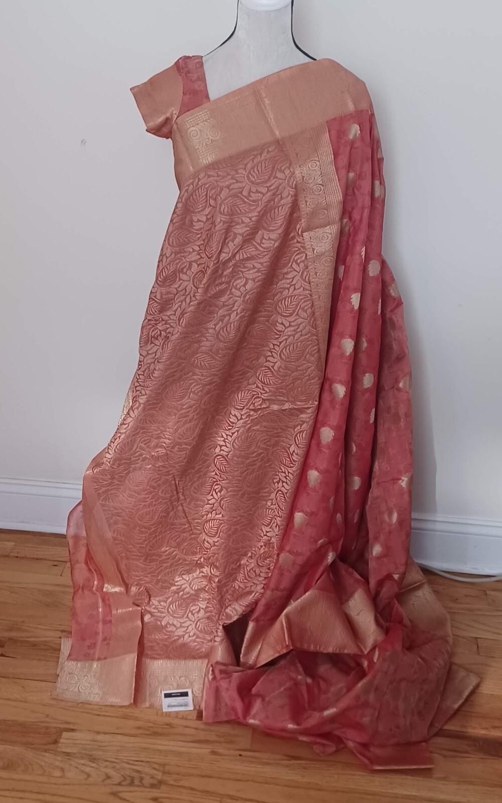 New Peach Color Half Silk Oppara Sari / Saree