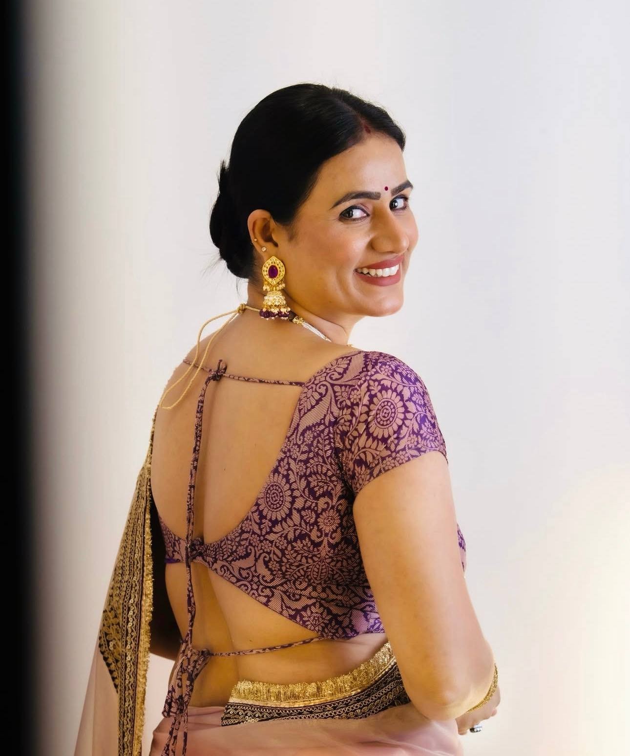 Designer Bollywood Soft Twill Net Saree Sequin Embroidery Party Wedding Sari