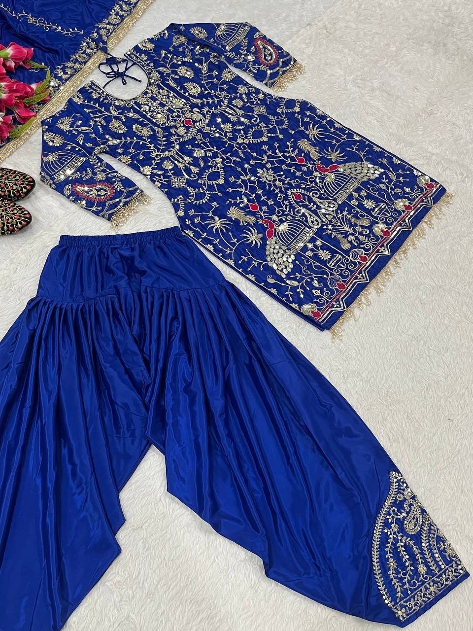 Readymade Bandhani Indian Pakistani Wedding Party Salwar Kameez Anarkali Suits