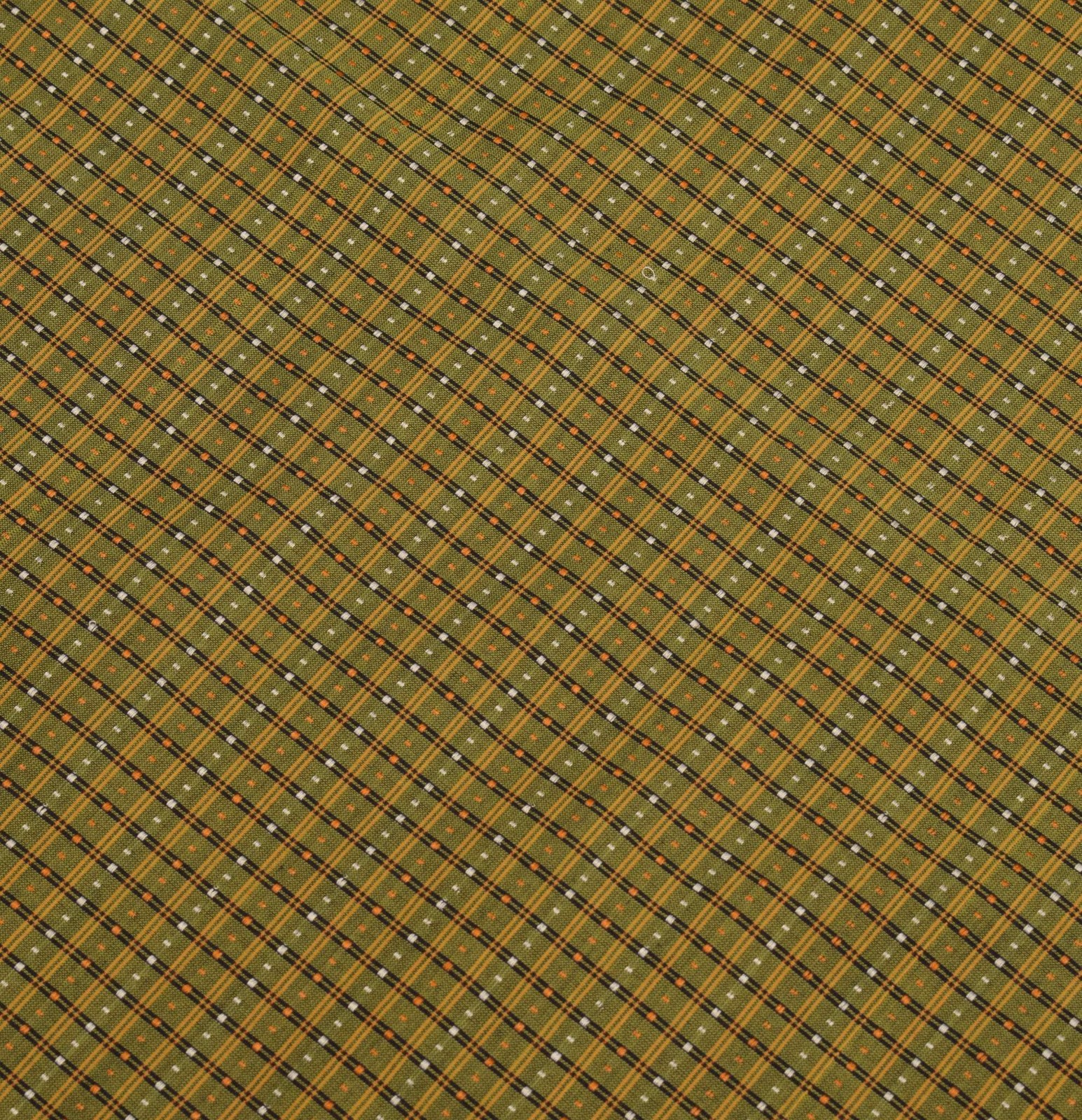 Sushila Vintage Pure Cotton Silk Saree Rust Green Handwoven 6Yd Sari Craft Fabri
