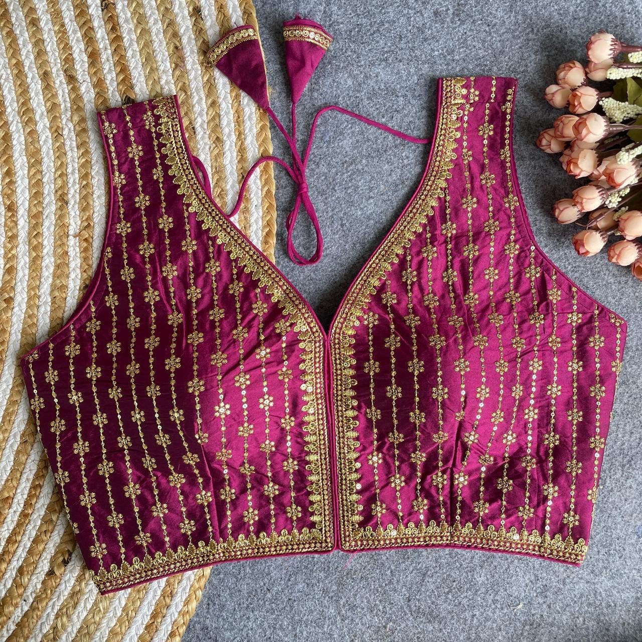 New Indian Saree Blouse Ready Made Blouses For Women Readymade Stitched Choli.