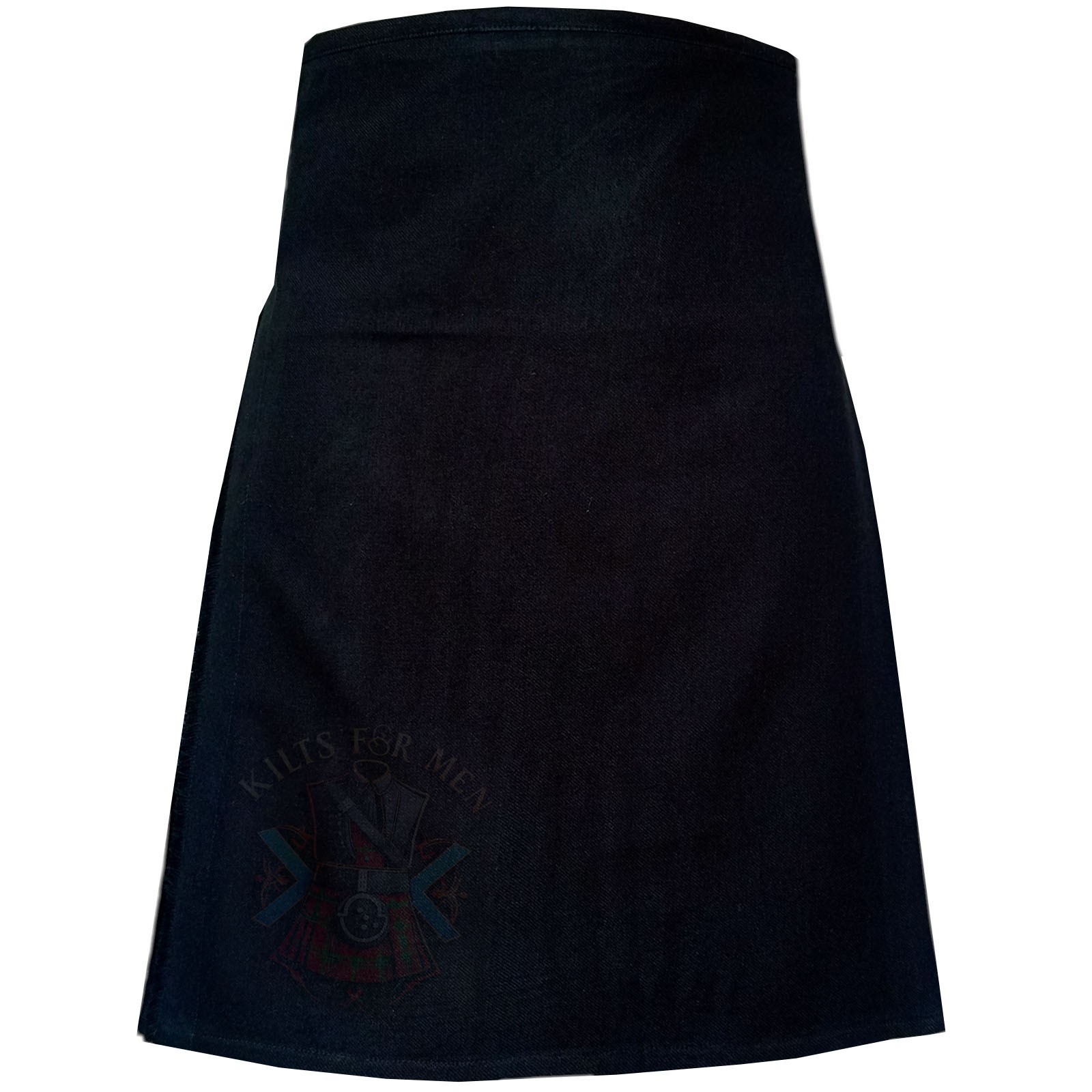 Clan Solid Black Tartan Kilt for Men – Traditional 8 Yard Scottish Highland Kilt