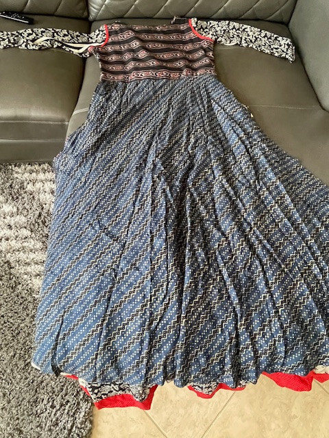 Women dress Long Kurti Gown salwar kameez 1 pc sz M