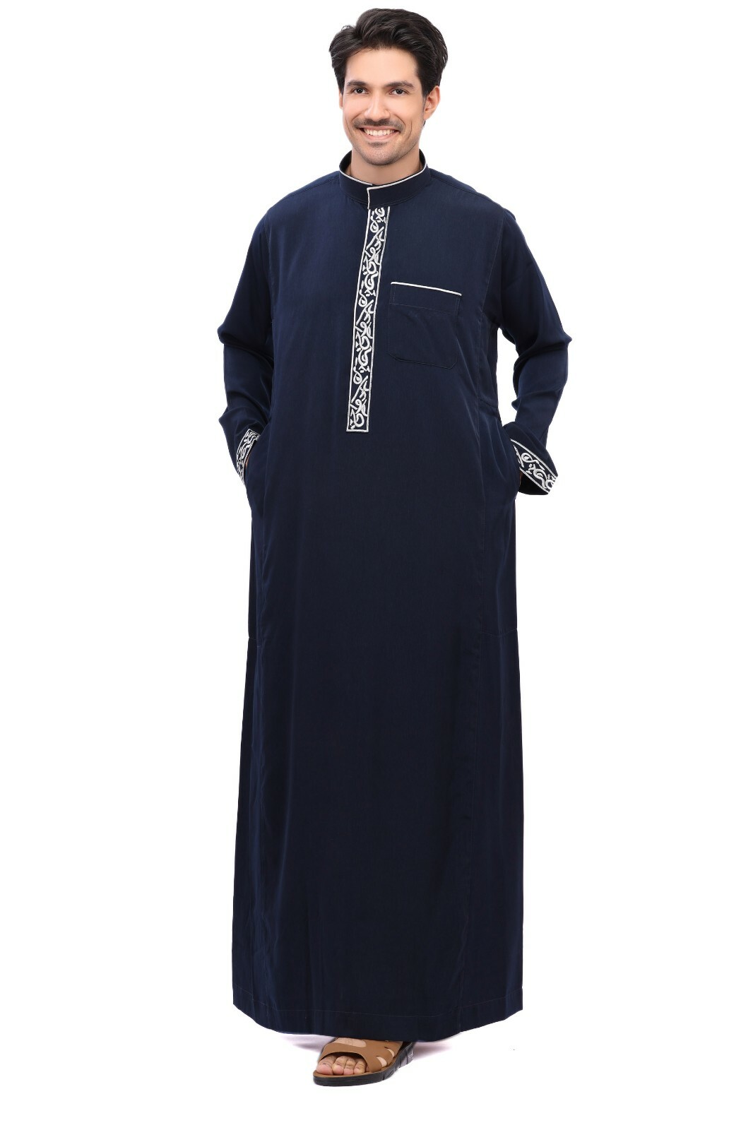 Men’s thoub Dishdasha Thoub Muslim Islamic Abaya Daffah Kaftan AL-Rayan