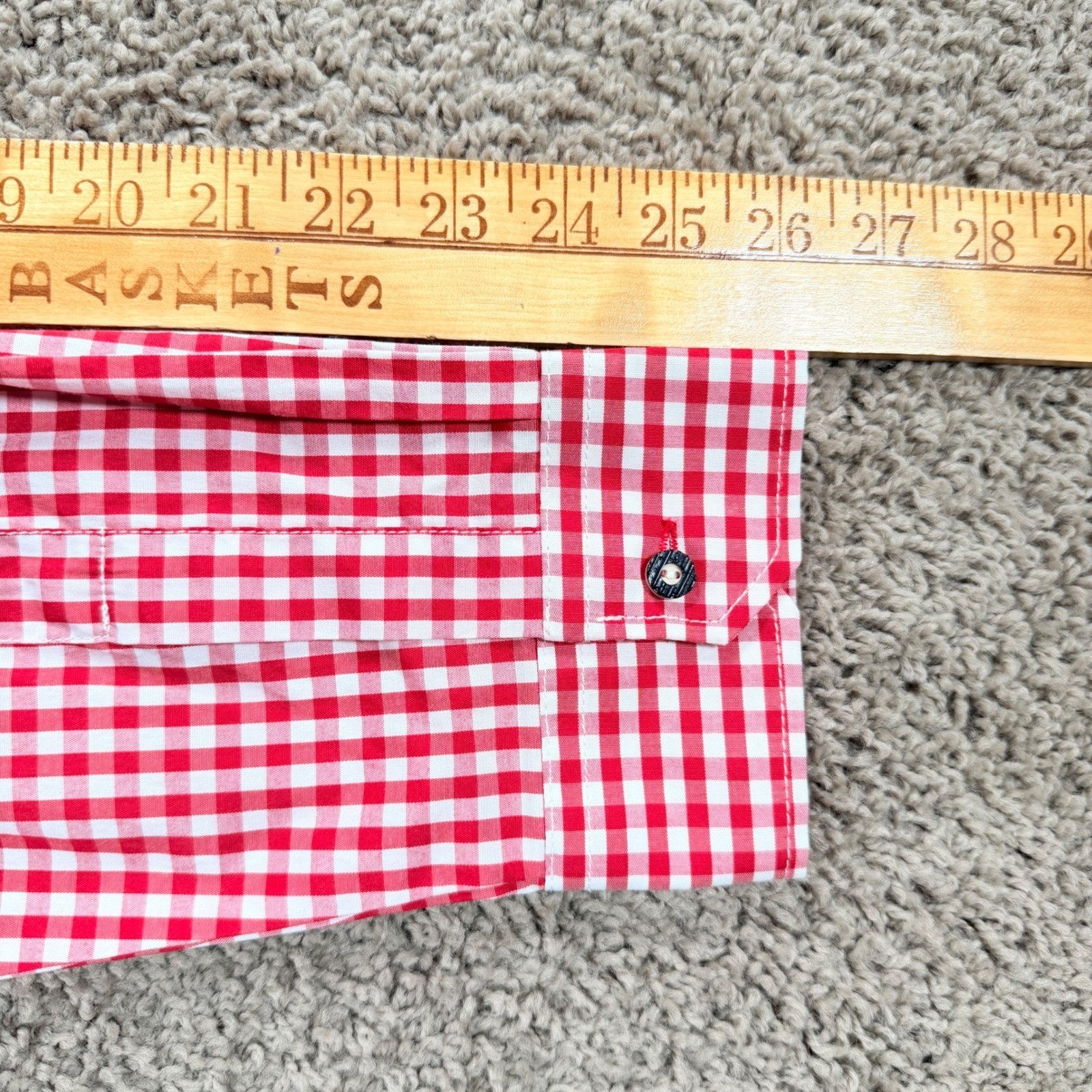 Oktoberfest Mei Wiesnhemd Mens Red Gingham Button Down Shirt Large beer festival