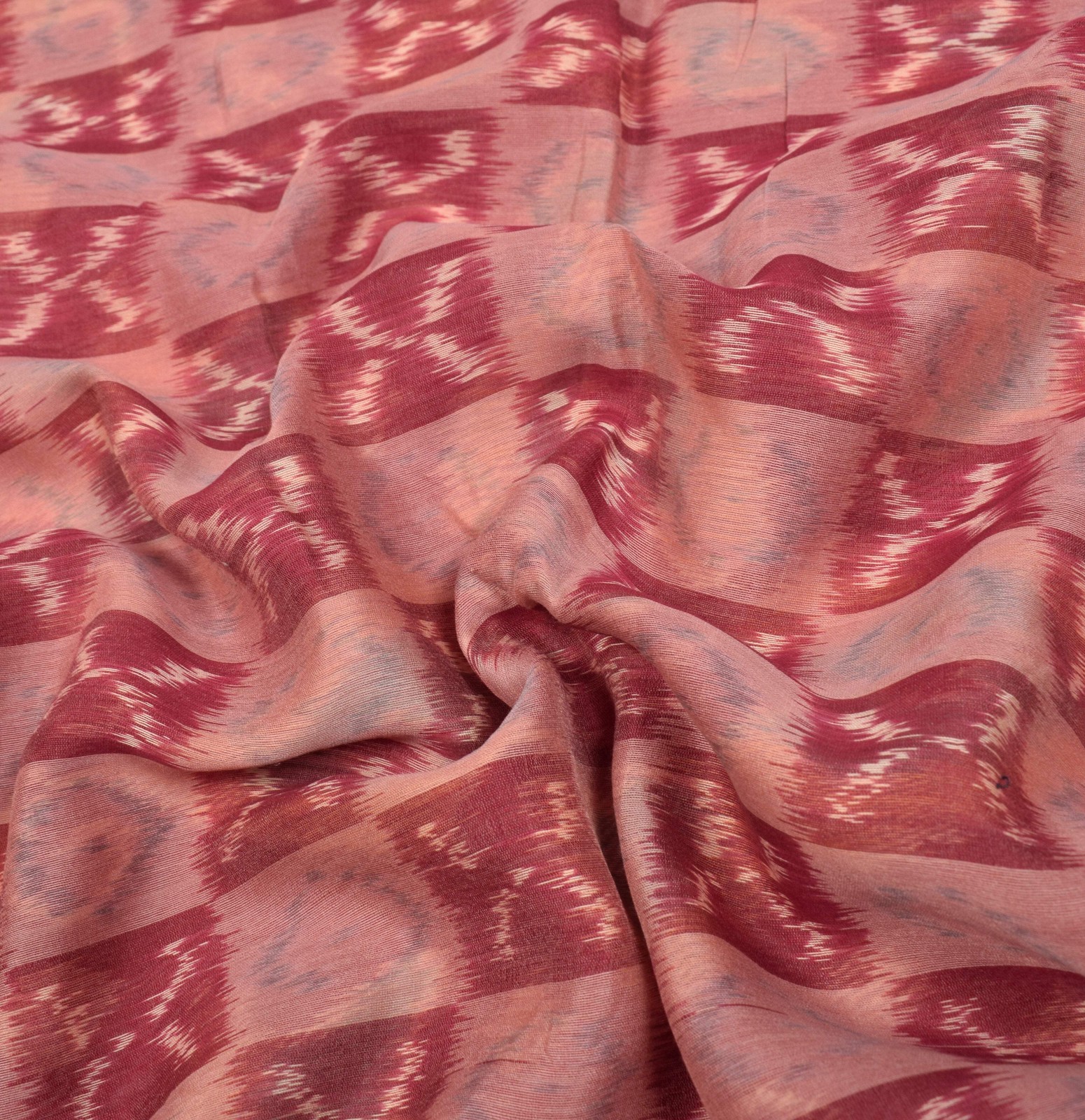 Sushila Vintage Magenta Saree 100% Pure Cotton Silk Hand Woven Pochampally Ikat