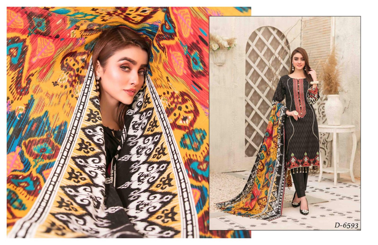 TAWAKKAL MAHRU EMBROIDERED LAWN Collection 3 PIECE SUIT READY TO WEAR