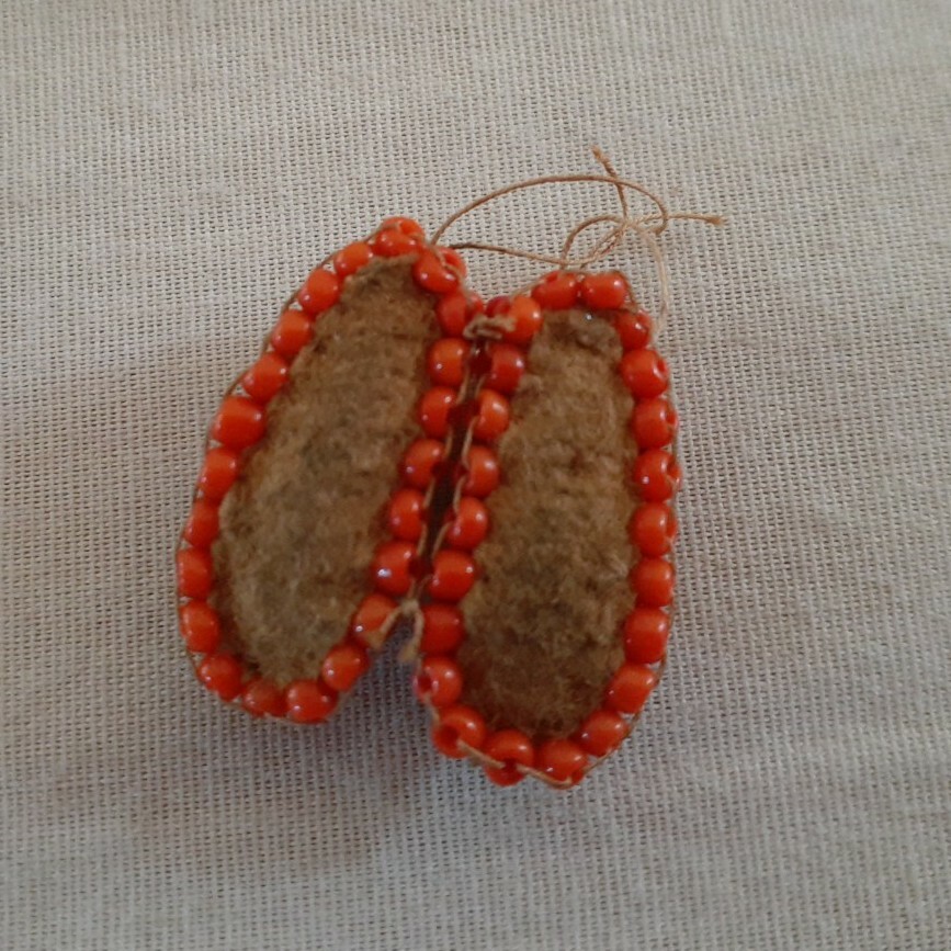 Beaded Miniature Moccasins Native American Slippers Decorative Tiny 1 Inch