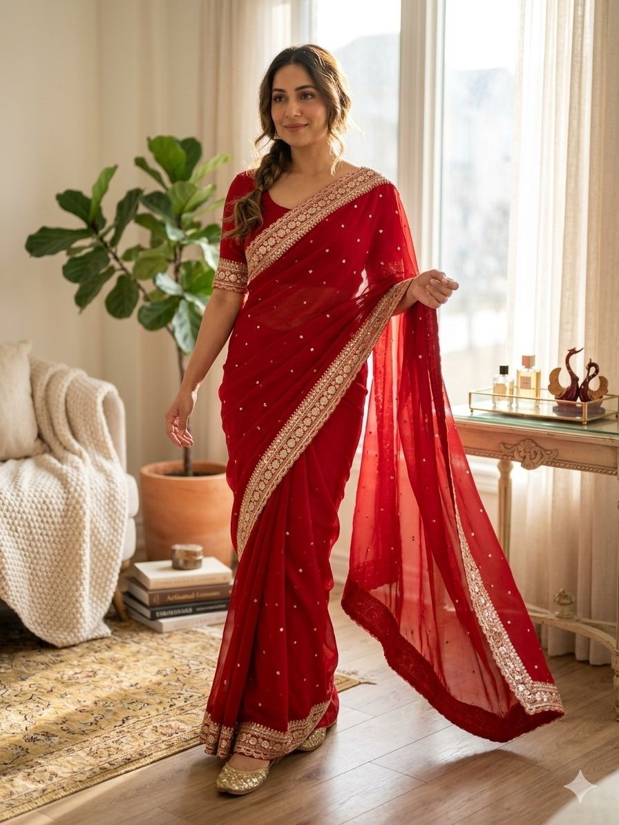 SAREE BLOUSE INDIAN NEW SARI PAKISTANI WEDDING DESIGNER BOLLYWOOD PARTY WEAR