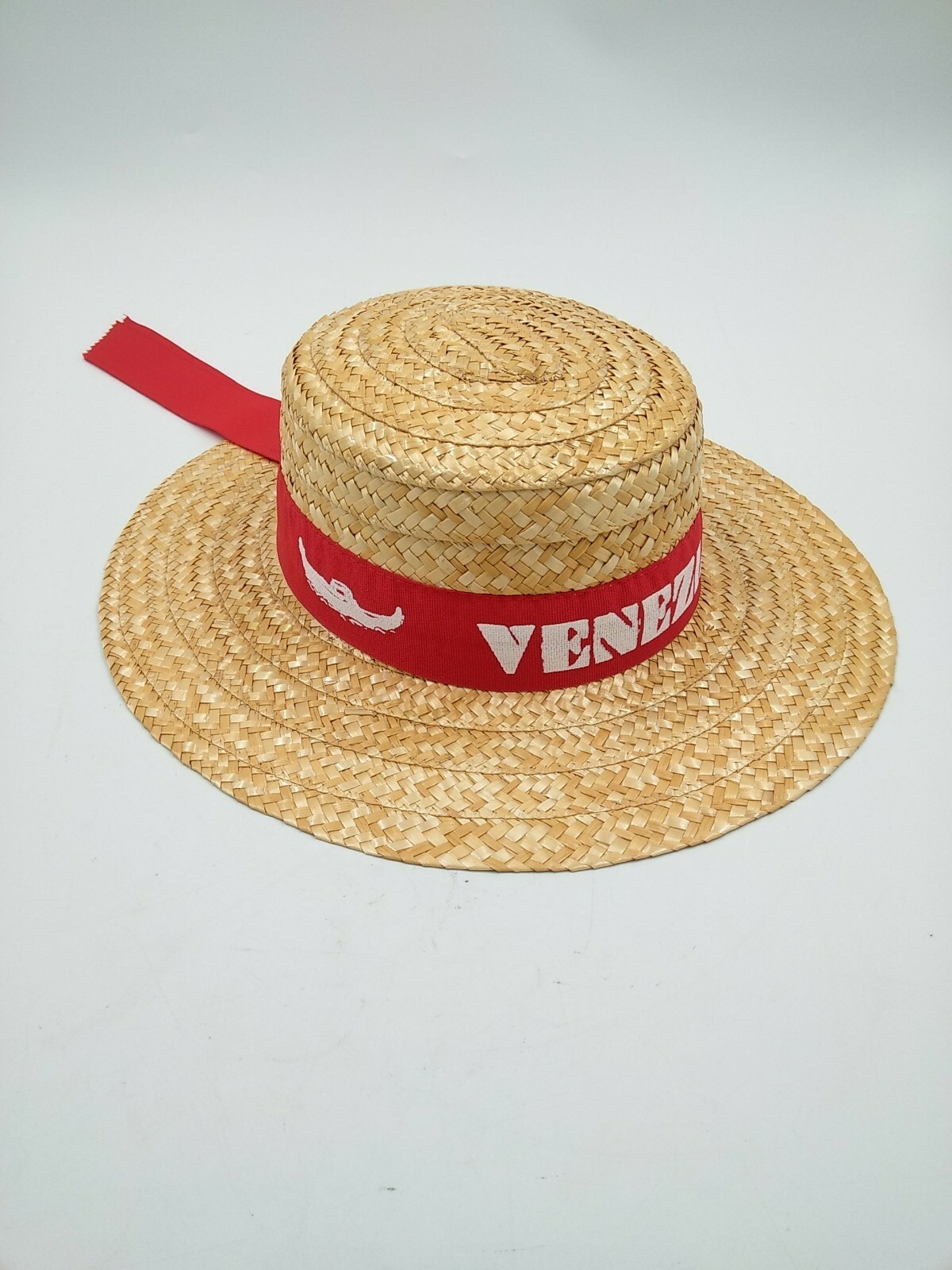 Venezia Straw Canotier Hat 56cm – Gondola Gondolier Souvenir – Made in Italy
