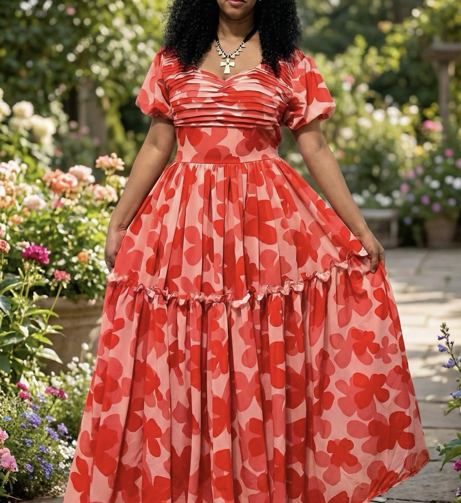 Pink Ethiopian Traditional Dress Chiffon ￼