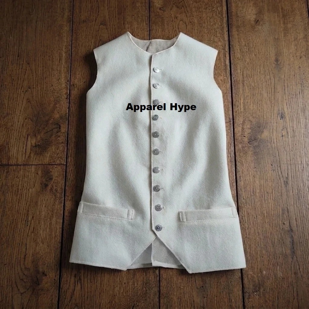 Waistcoat and breaches 18th Century Off White British Revolutionary War uniform