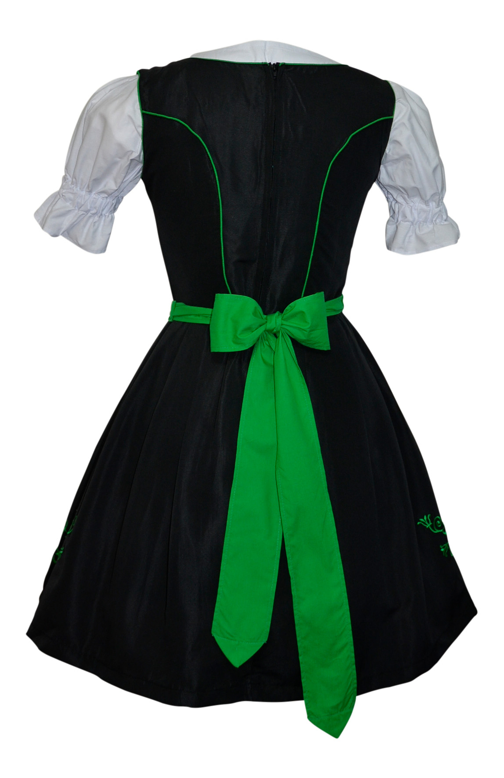 M 12 Black German Dirndl Dress Short EMBROIDERY Oktoberfest Women Party Holiday