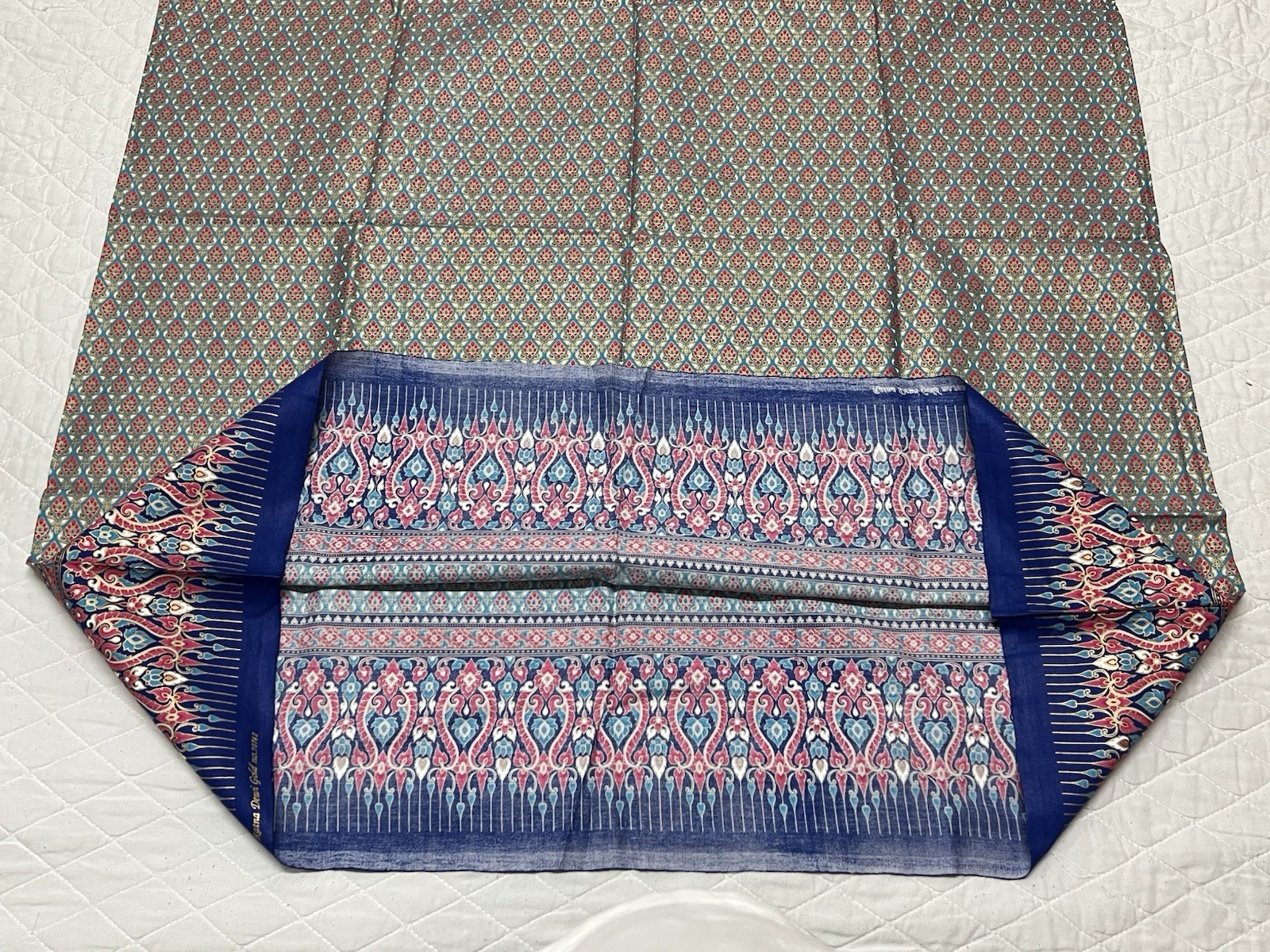 Southeast Asia 100% Cotton Sarong, Malong, Tapis Wrap Around Skirt Floral Design