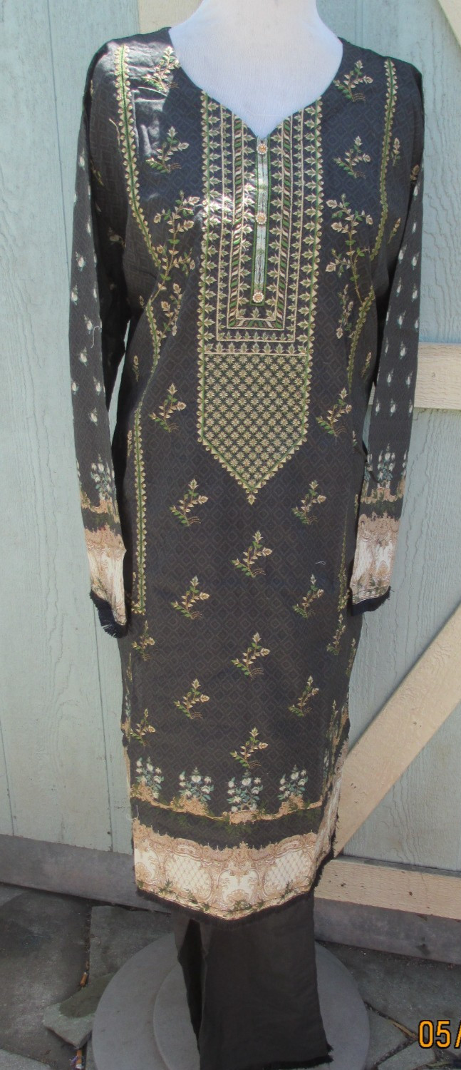 pakistani beautfull emboridery lawn cotton pant kamez size bust 42