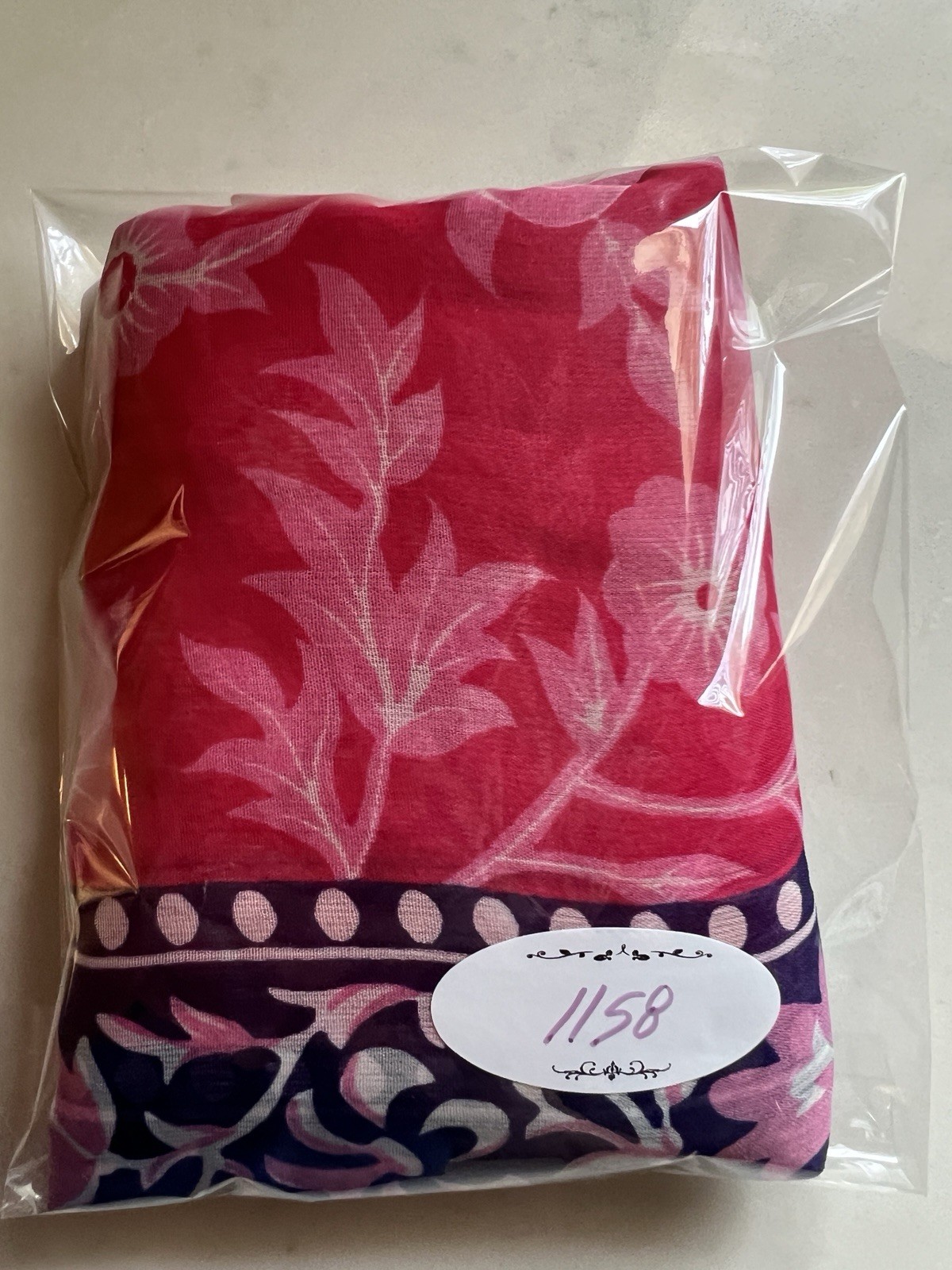 SARI INDIAN WRAP SHAWL PURPLE VIOLET MAGENTA PINK ORANGE 44×85”