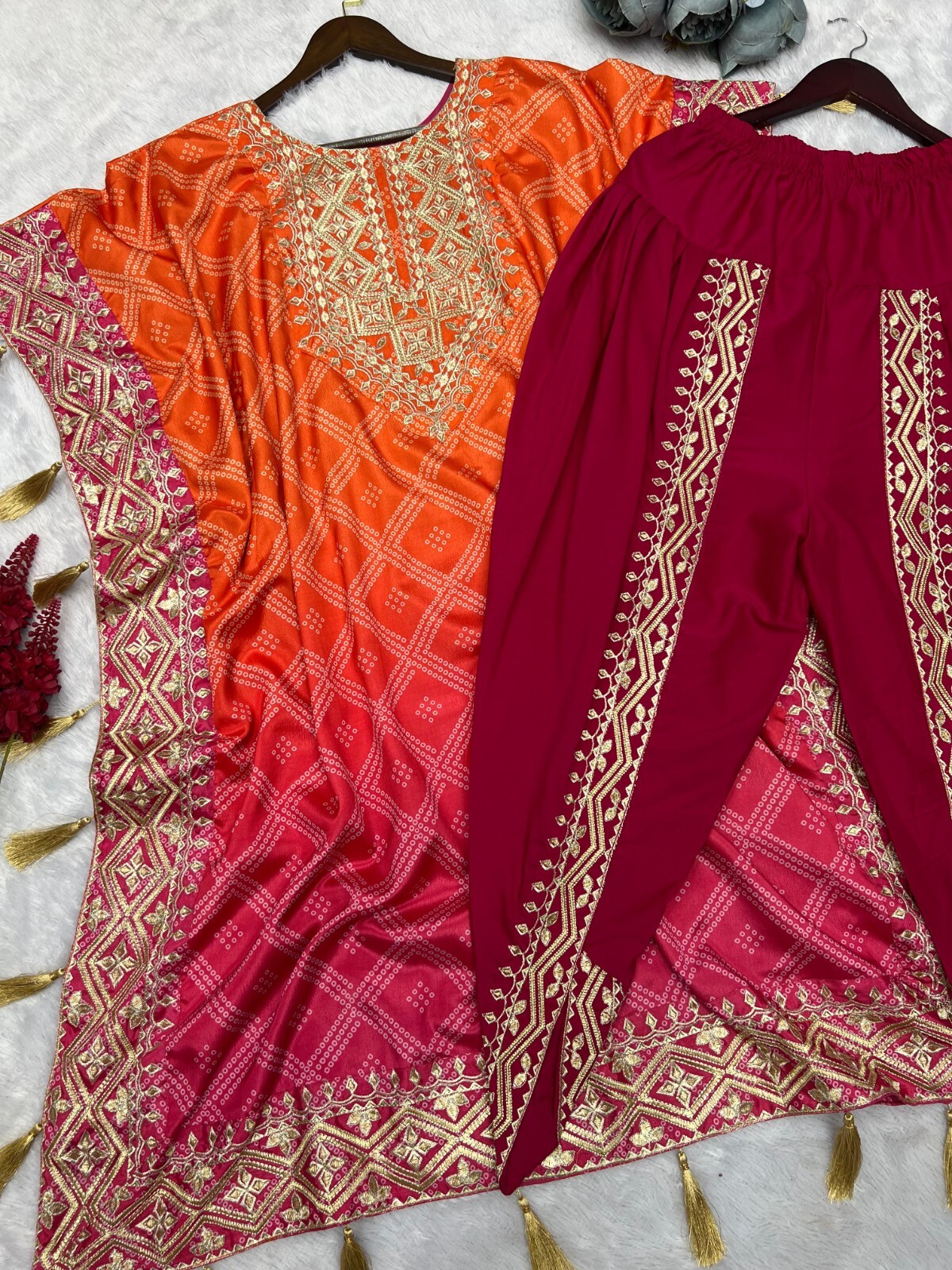 DRESS BOLLYWOOD SUIT PAKISTANI INDIAN WEDDING DHOTI TOP SALWAR KAMEEZ PARTY WEAR