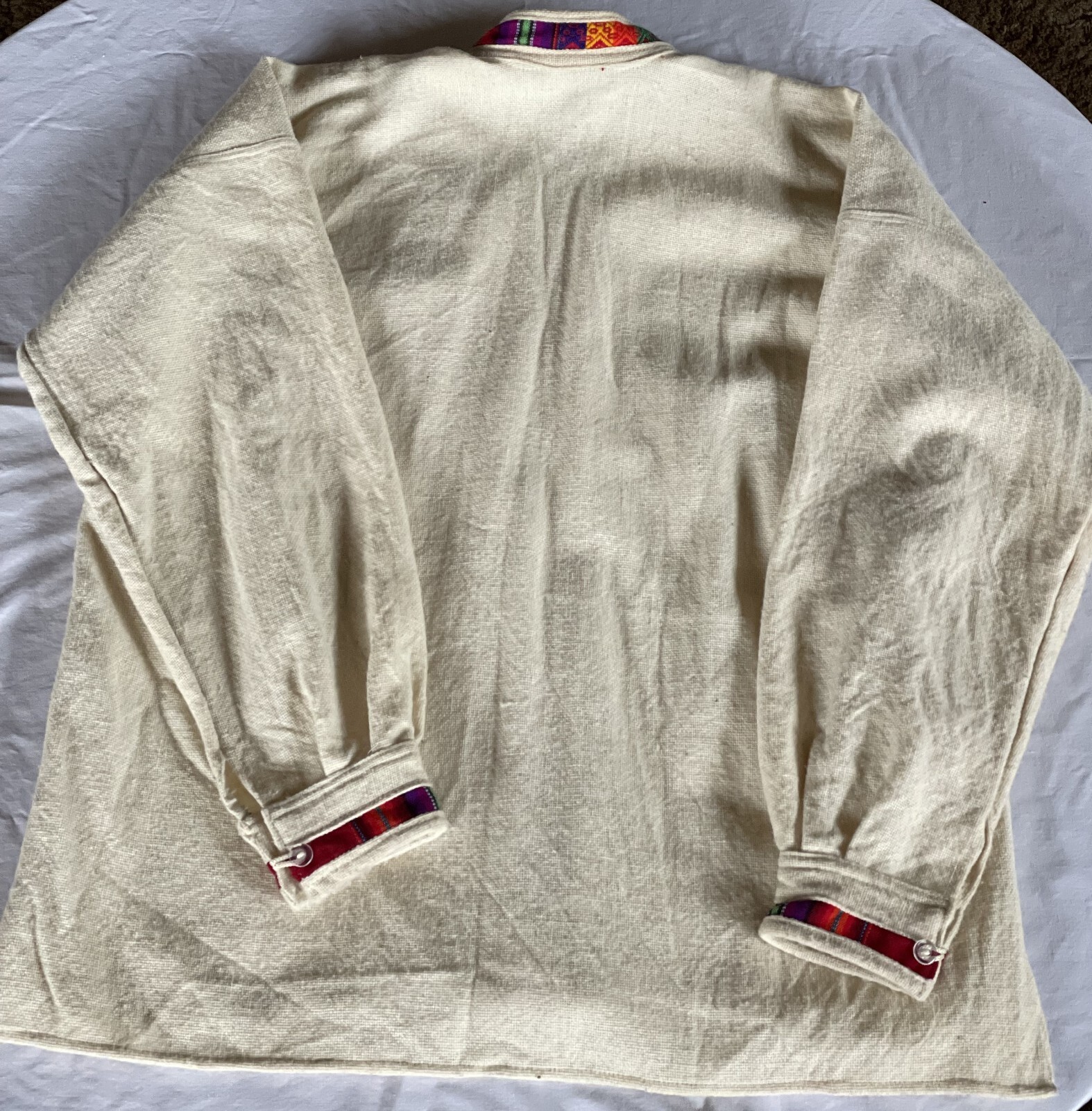 PERU Alpaca WOOL PULLOVER Handmade on UROS Floating Island Lake Titicaca XL RARE