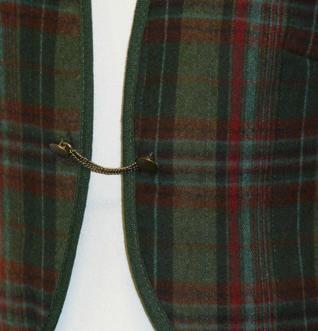 WOOL ~ LODEN GREEN PLAID Women Austria Hunting Riding Dress Pant Skirt VEST 4 XS