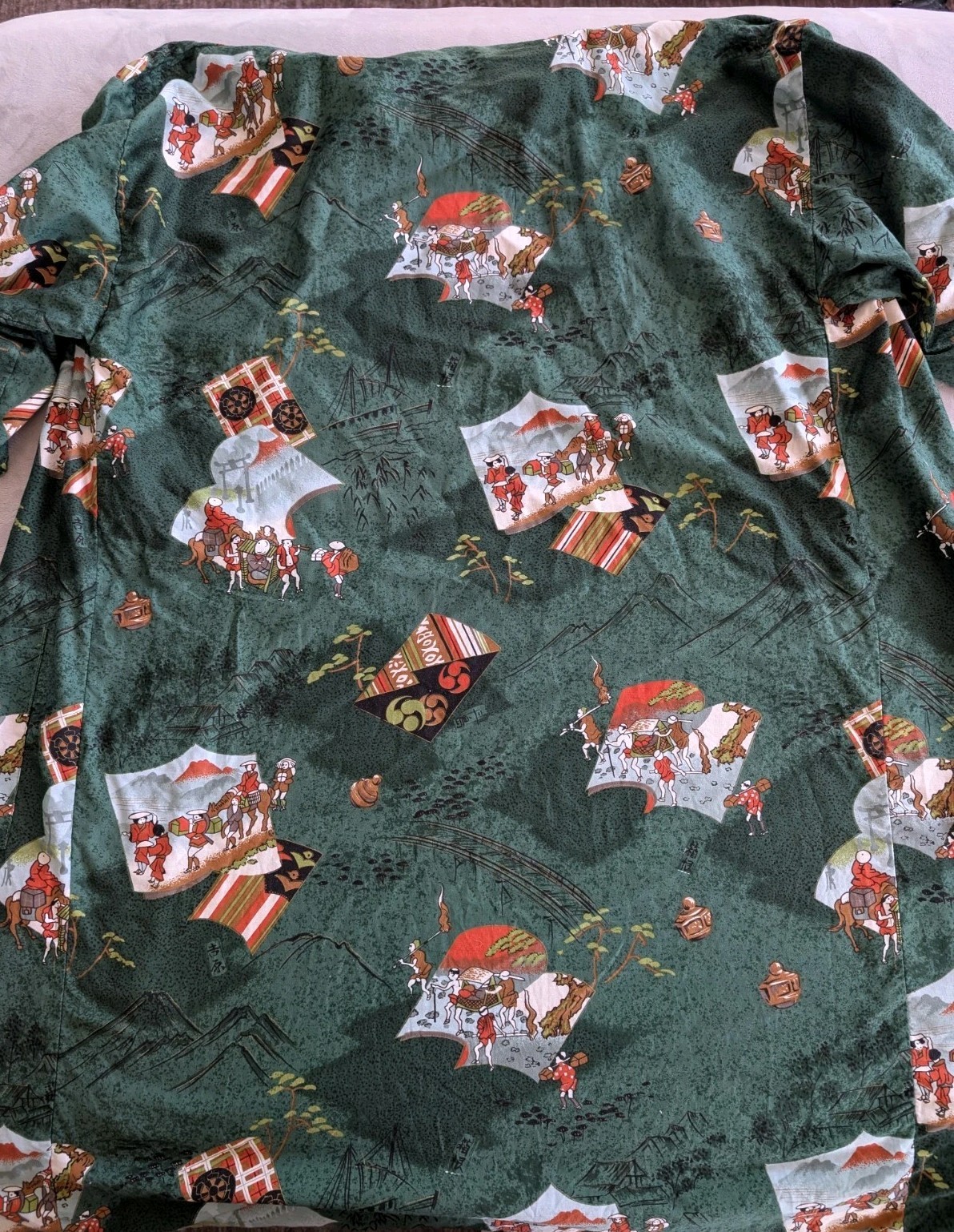 Vintage Hayashi Kimono -100% Cotton International Arcade Made In Japan
