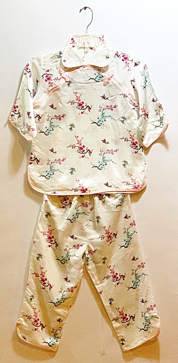 Chinese Children KIds traditional Cloth 2 pc/set Outfit with Top and Pants