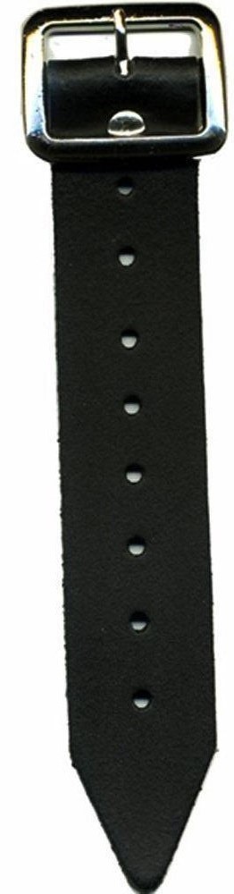 TE 1x Scottish Kilt Black Straps & Buckle 7″ Genuine Leather Extender 1.25″ wide