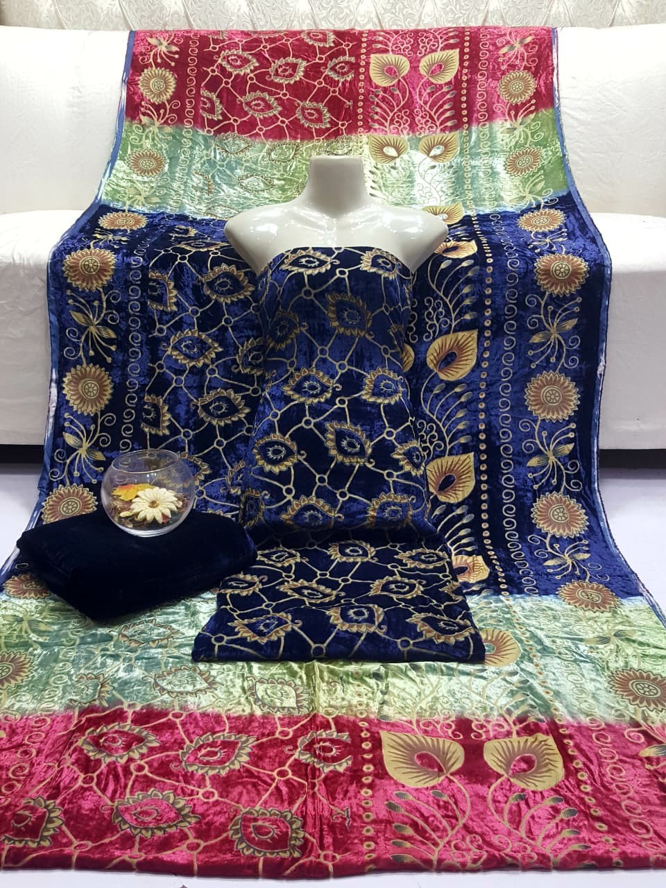 New Arrival Palachi Velvet 3 Piece Suit Set Falcon Velvet Designer Traditional W