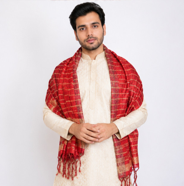 Men Scarves Indian Wedding Chunni Traditional Dupatta Wedding Sherwan Chunni