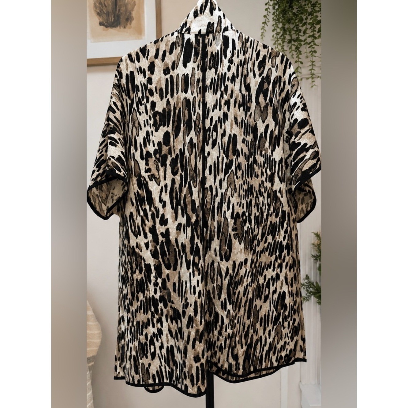 Chico’s Travelers Collection Black and White Animal Print Jacket