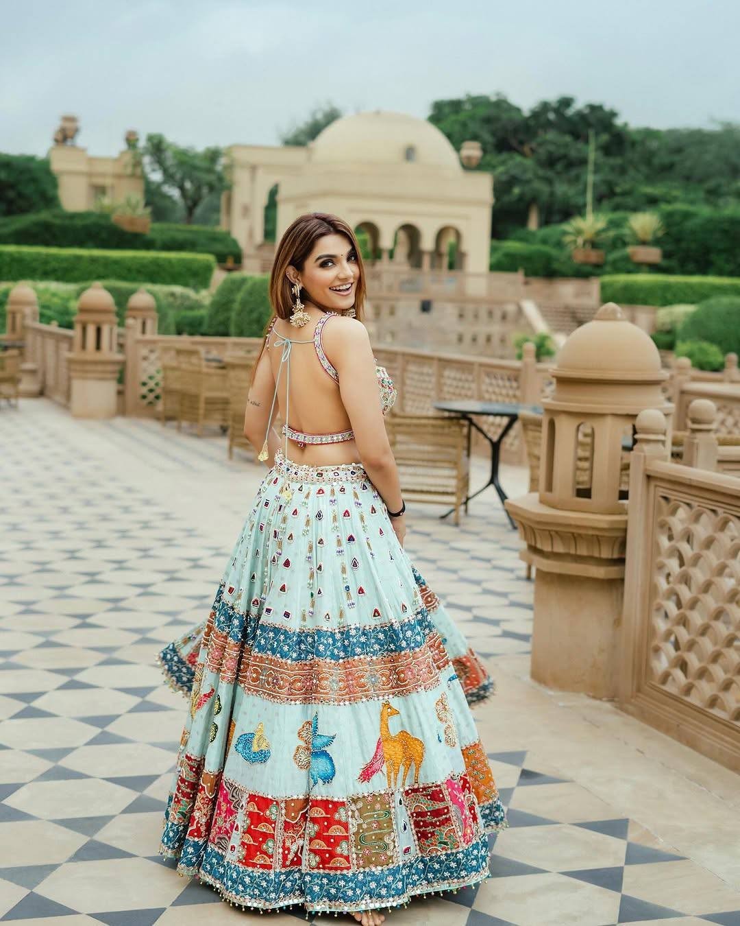 Navaratri Special Silk Lehenga Choli & Dupatta In Digital Print By Aadat Export
