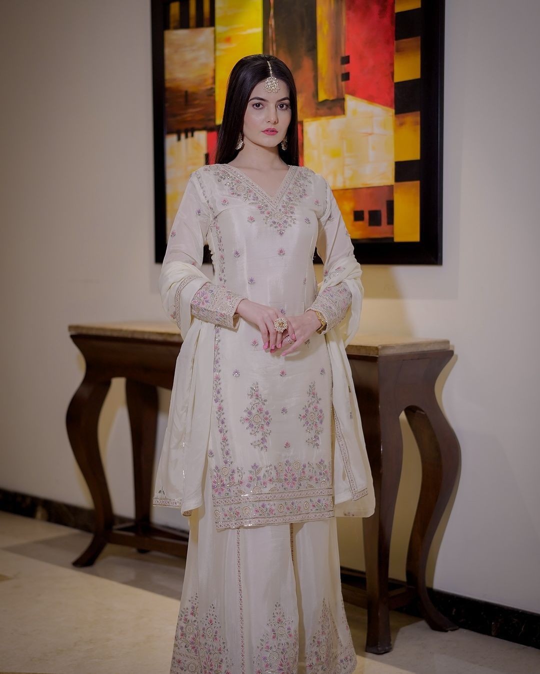 Bridal Pakistani Designer Wedding eid Indian Party Dress Parrot Anarkali Gown