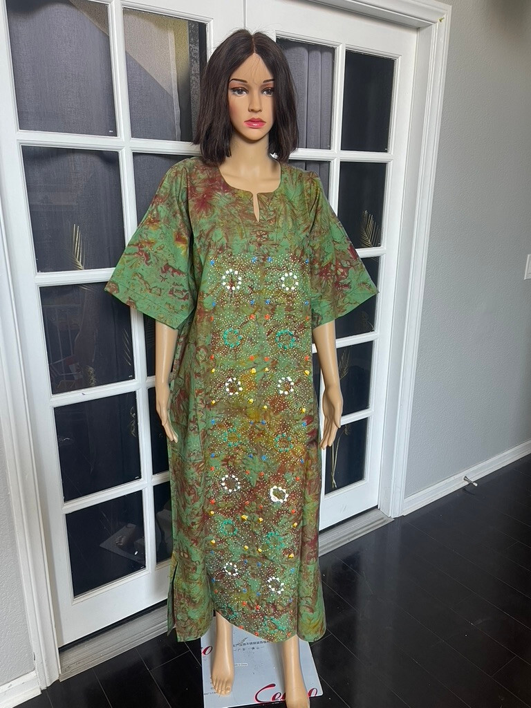 DMI FASHIONS -Hand-Painted Tie & Dye Dress – Luxurious, Light & Effortlessly Sty