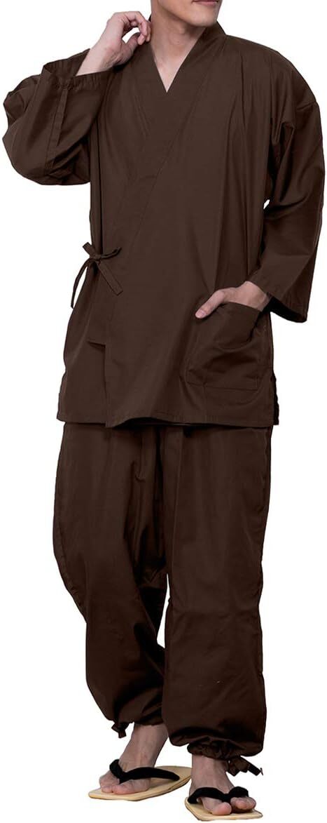 Japanese Traditional Samue Workwear Relaxing Polyester Clothing New From Japan