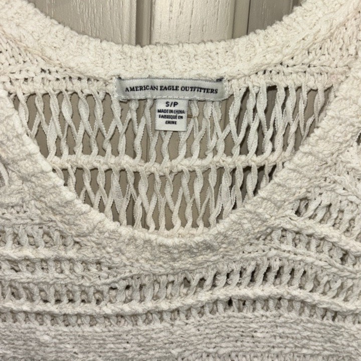 American Eagle Women’s Knit Sweater Small Ivory