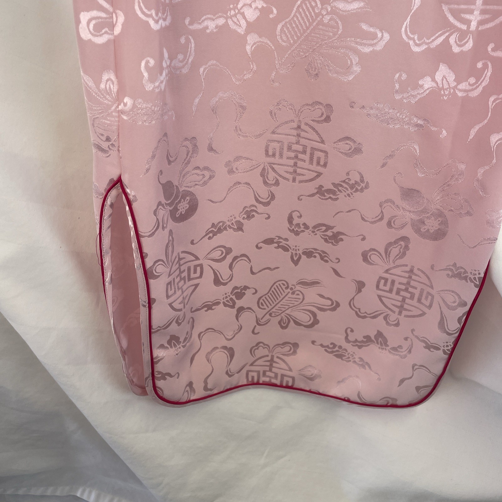 Oriental Style Girls Dress Cheongsam Qipao Asian Inspired Pink 100% Silk Size 4