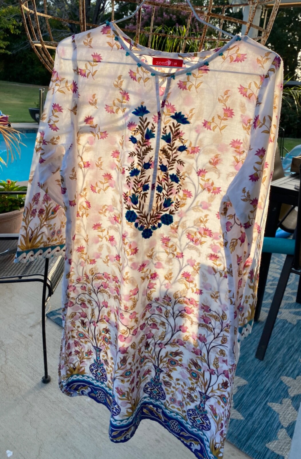 Zeen Womens Pakistani or India Tunic Size 14 NWOT