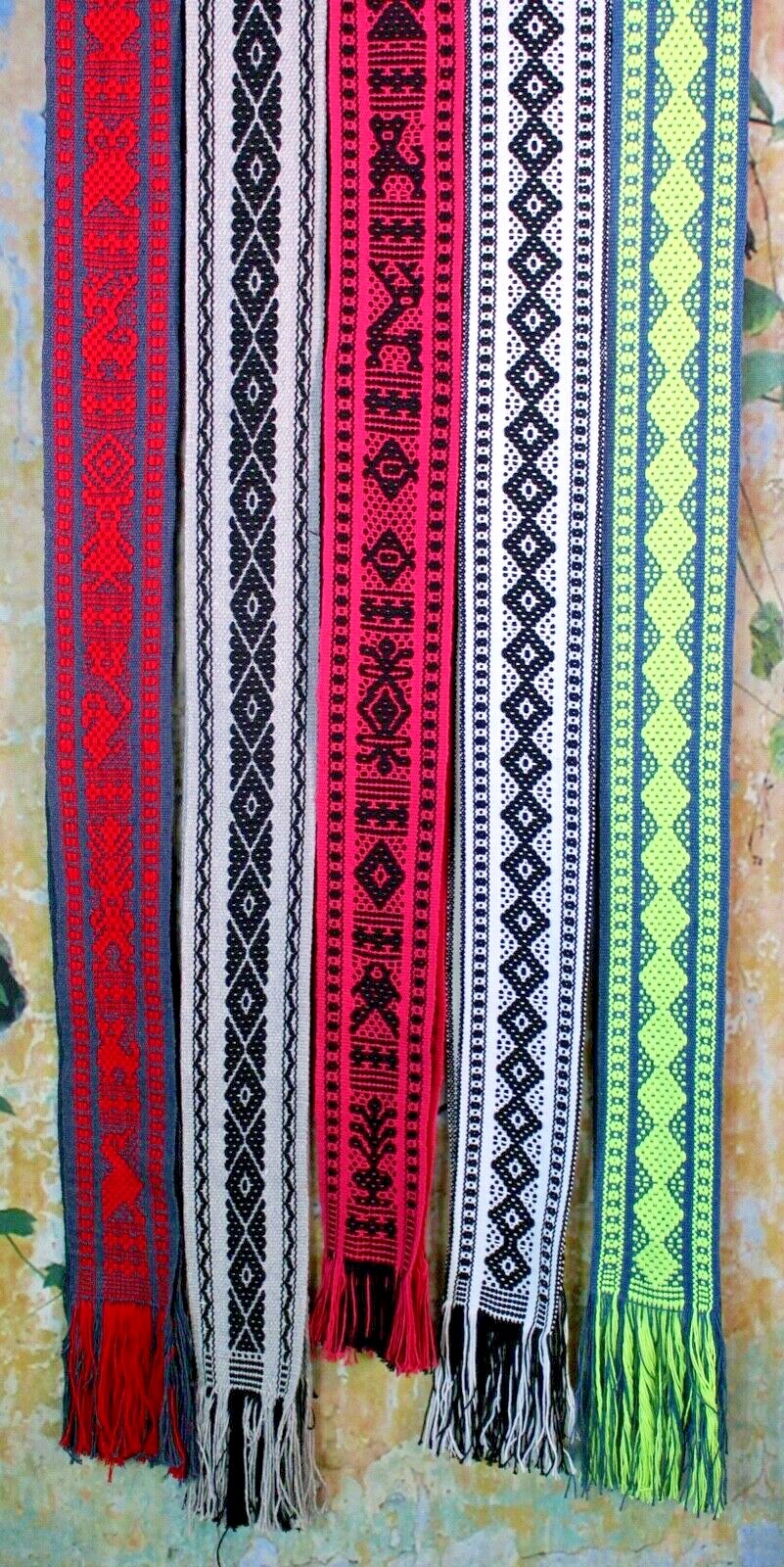 Group #4 Wide Belts Handwoven Jalieza Oaxaca Mexico Great with Kaftans Huipils