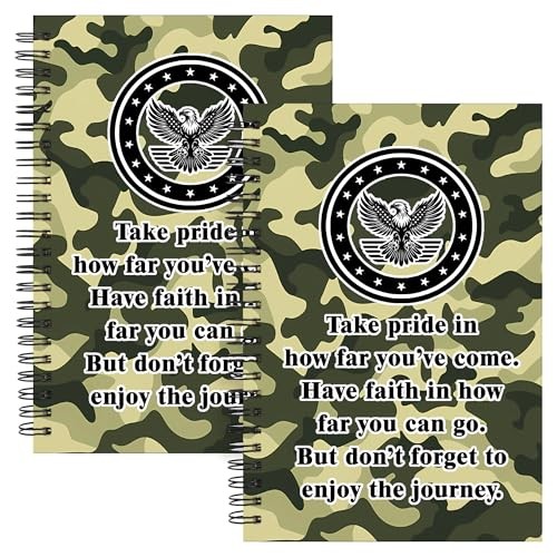 Army Gifts 2pcs Spiral Notebooks Take Pride in How Far 2 Spiral-ta Army Camo