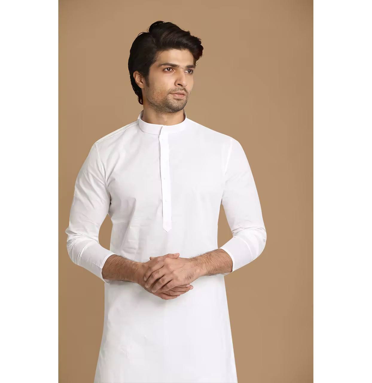Cloth Zones Luxury Cotton Plain Solid latest White Kurta Pajama Set for Men