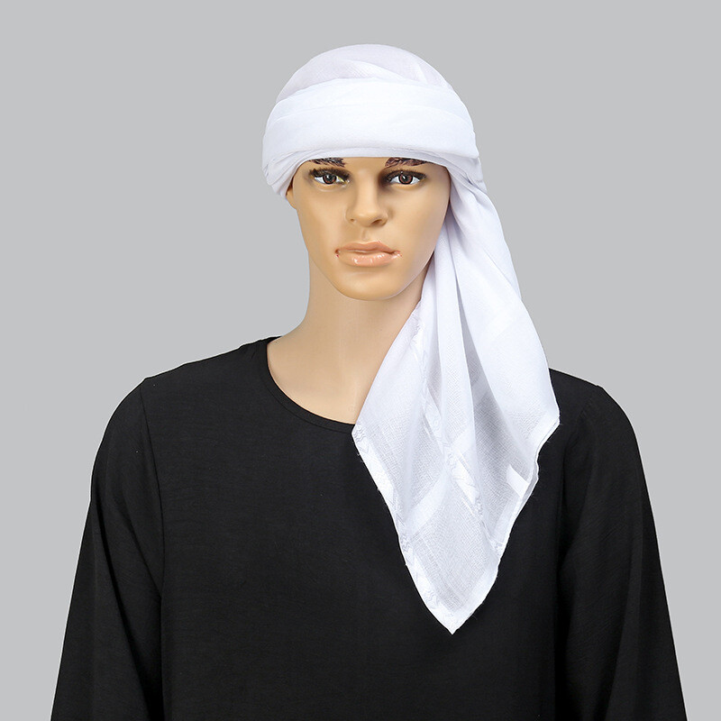 Arab Men Scarf Muslim Head Neck Arab Keffiyeh Headwrap Bandans Islamic Scarves