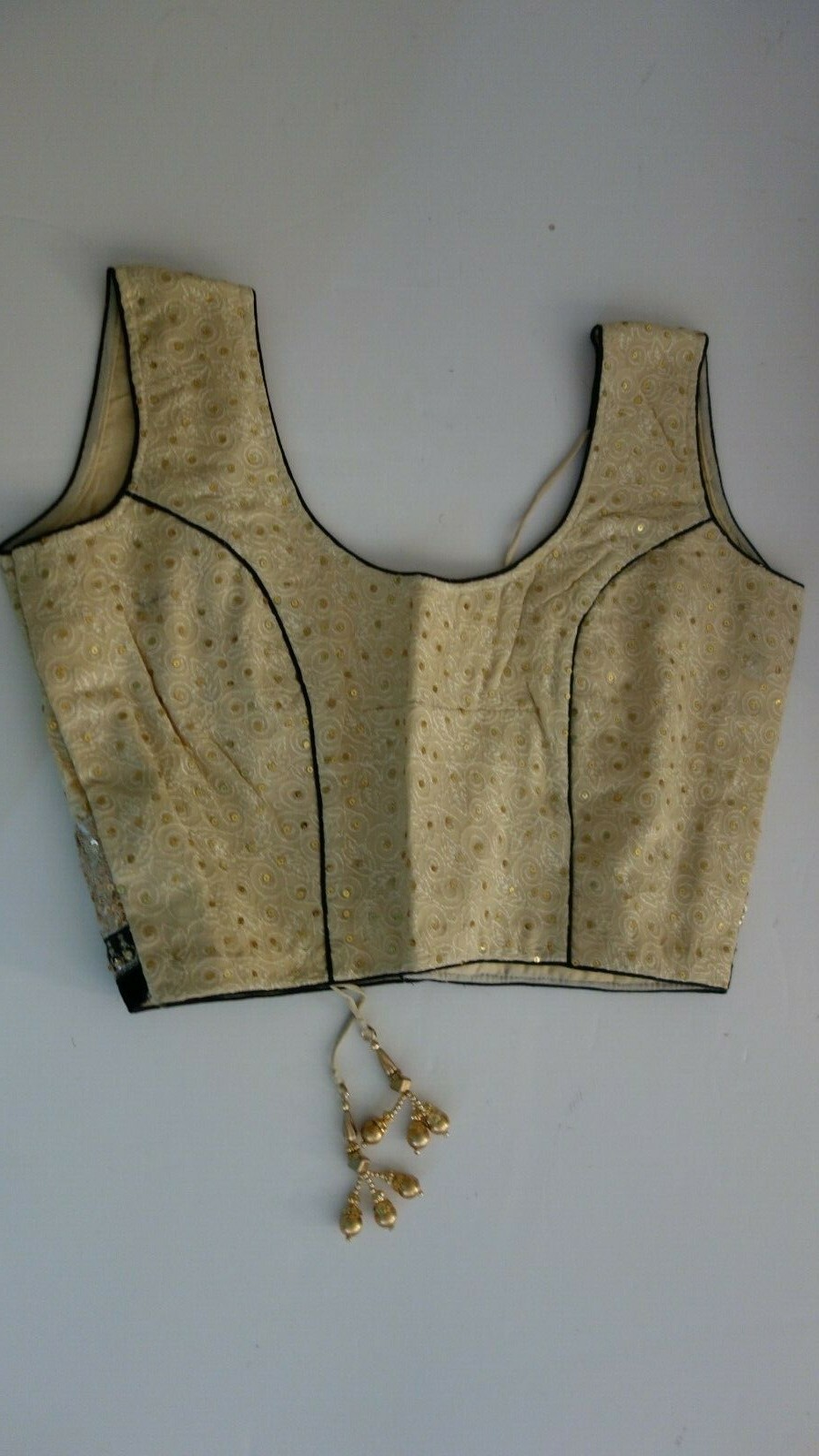 Beautiful Multi-Color Sari and Blouse w/Gold Work/Sequence New