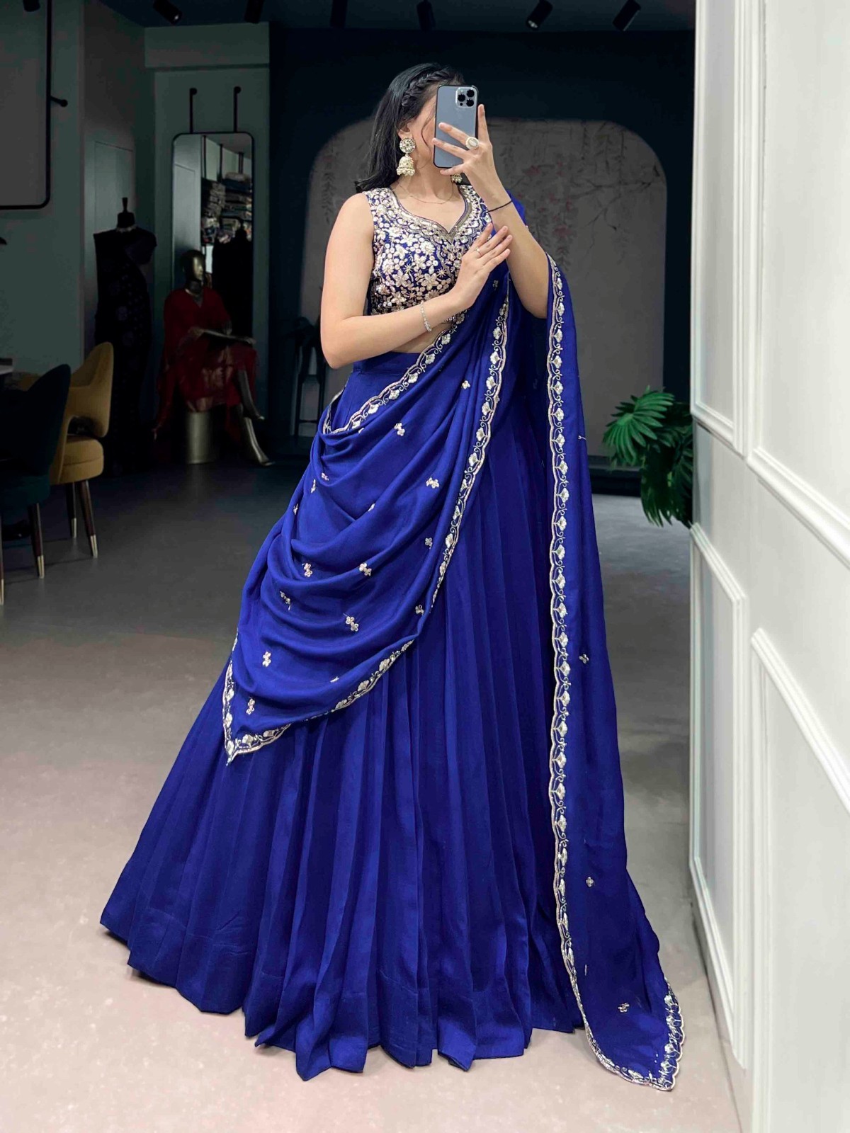 New Designer P.C.Kashmiri Lehenga Choli With Dupatta For Wedding Wear