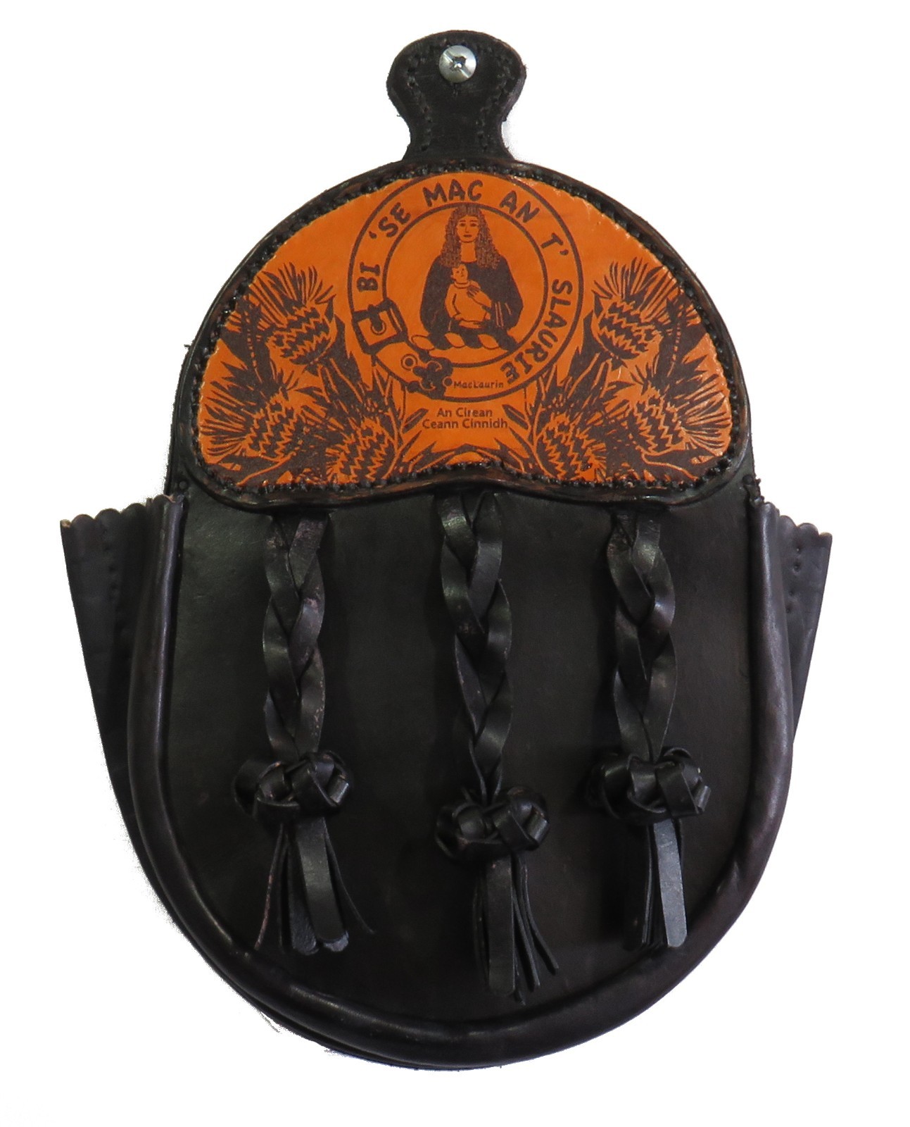 Scottish Clan Leather Sporran Handmade in USA – ALL CLANS AVAILABLE