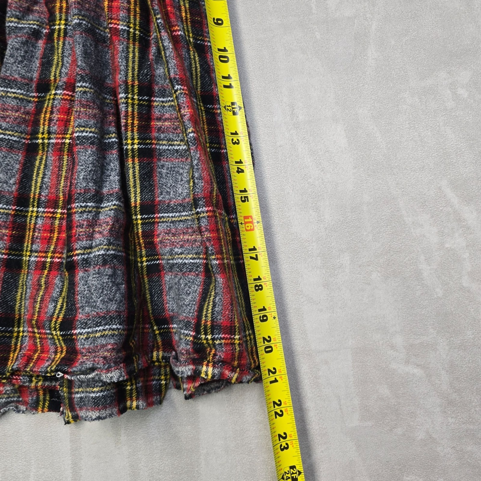 Forum Novelties Designer Collection Red Gray Plaid Kilt Metal Buckle Closures XL
