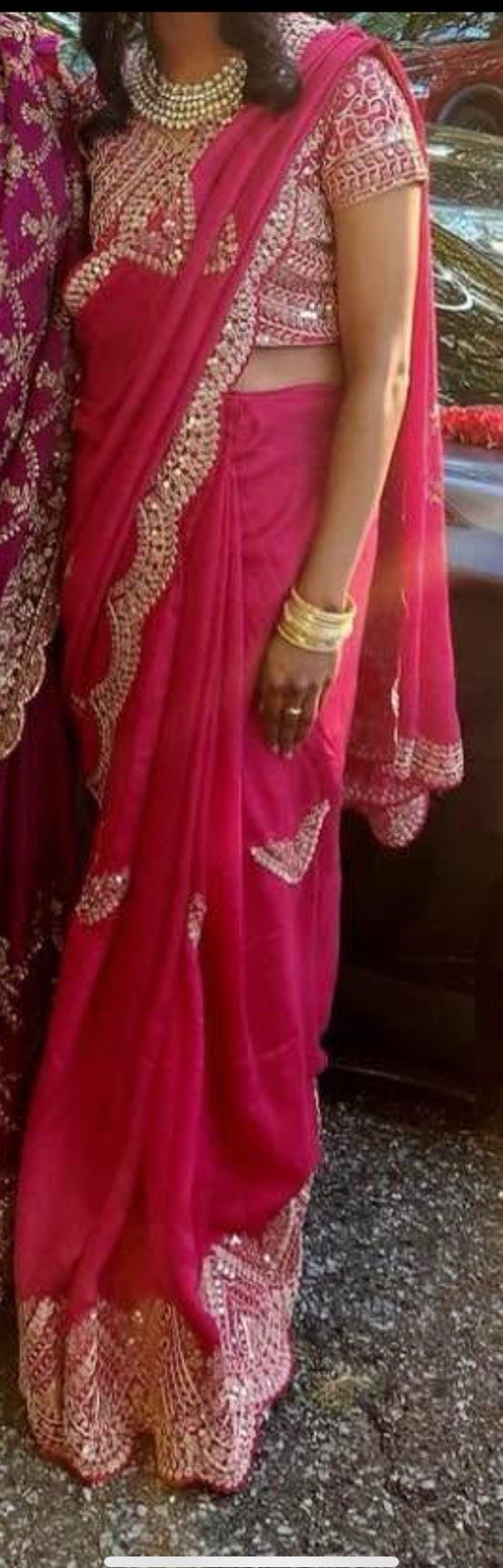 Pink Saree Size 34