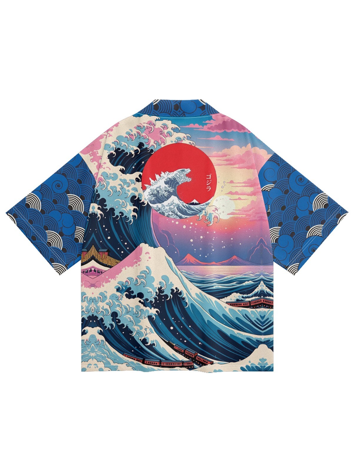 Niepce Men’s Japanese Streetwear Kimono Lightweight Printed Cardigan