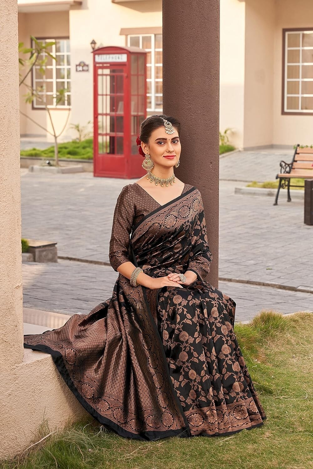 TRADITIONAL PARTY WEAR SOFT SILK INDIAN WEDDING WEAR KANJEEVARAM SAREE SARI