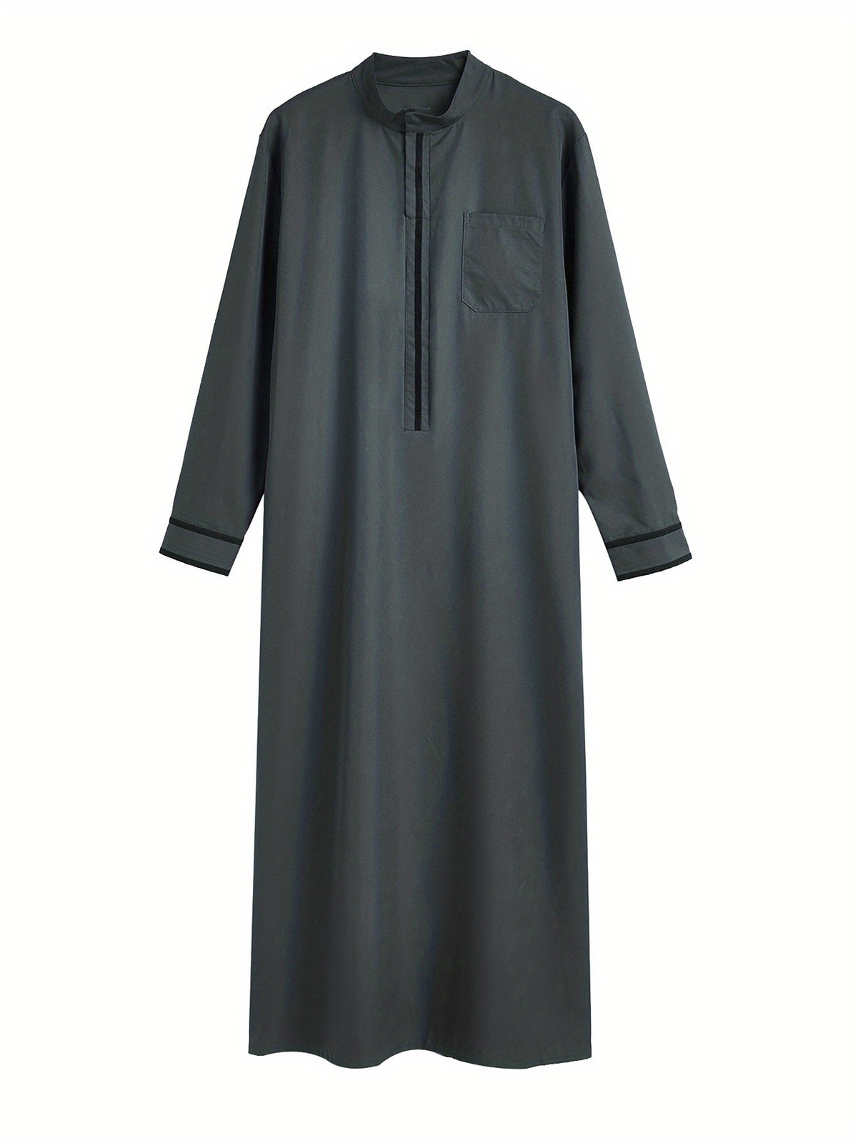 Mens Thobe Jubba Saudi Islamic Arab Eid Kaftan Robe Muslim Clothing Maxi Dress
